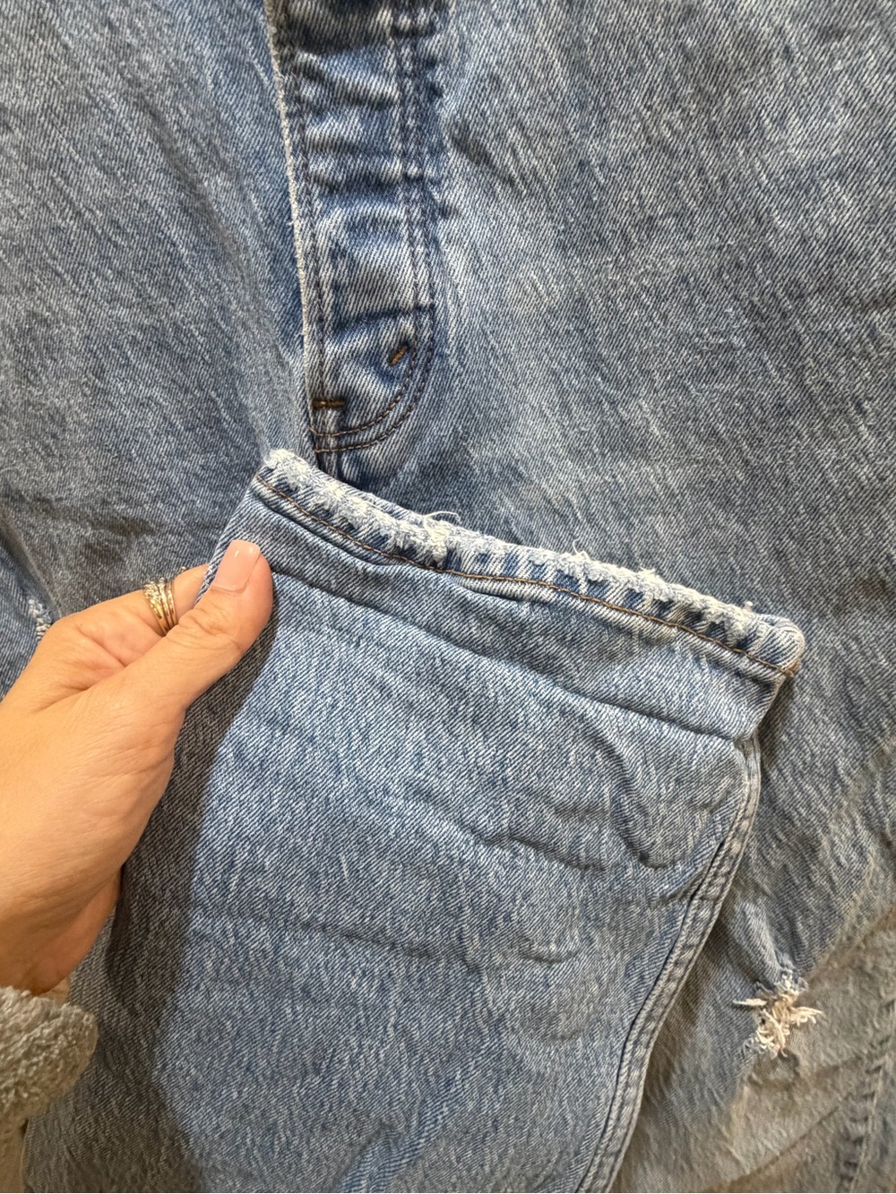 Abercrombie & Fitch High Rise Dad Jeans Distressed Light Wash 26 - Picture 4 of 9